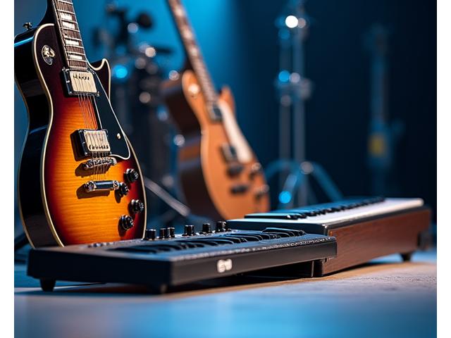 Guitarras, teclados y baterías de alquiler